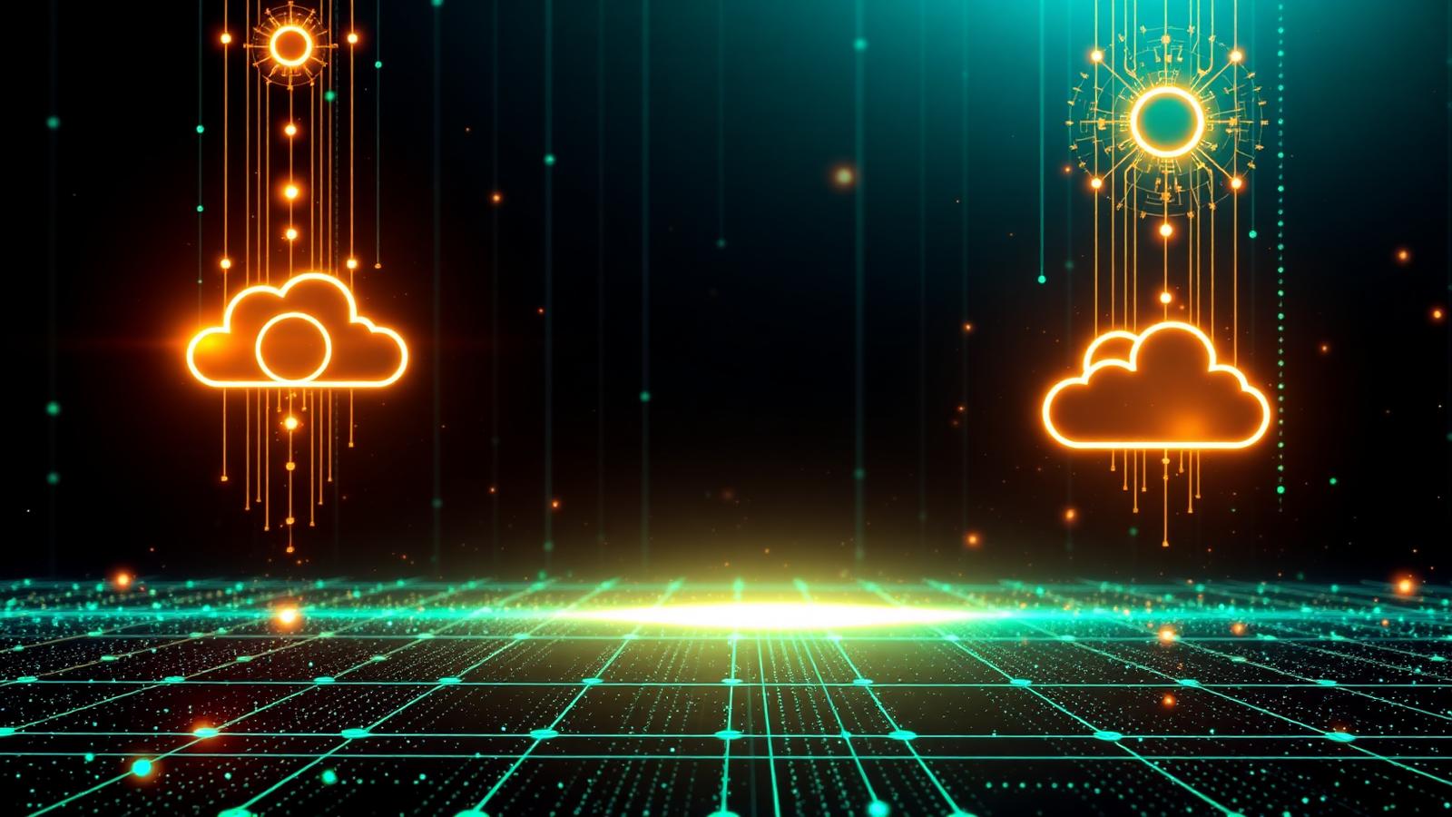 Abstract IT and cloud computing visualization